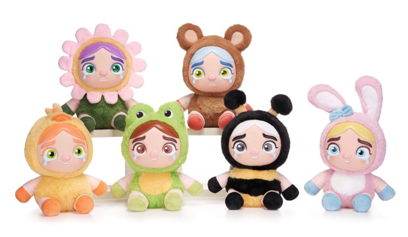 (Mis 3+) KANASHIKO Peluche Portachiavi (con viso in PVC) 25 cm 6ass…x48